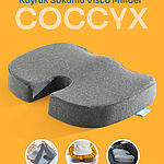 COCCYX Ortopedik Visco Oturma Minderi Kuyruk Sokumu Visko Minder 45x34x7 cm