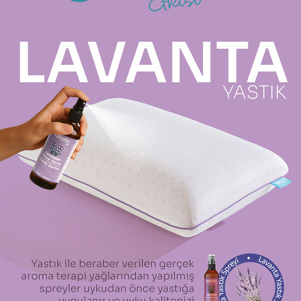 Aroma Terapi Lavanta Visco Yastık Ve Yastık Spreyi 60x40x15cm