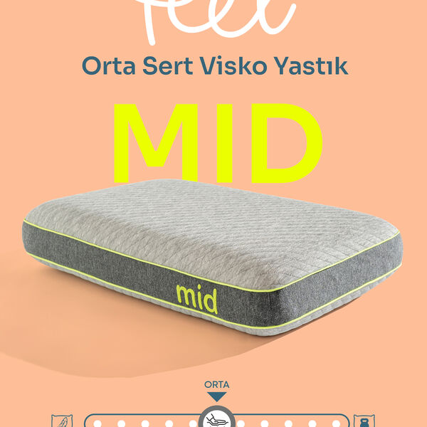 Feel Mid Visko Yastık - Orta Sert Visco Ortopedik Yastık 60x40x12cm