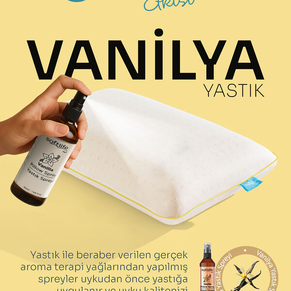Aroma Terapi Vanilya Visco Yastık Ve Yastık Spreyi 60x40x15cm
