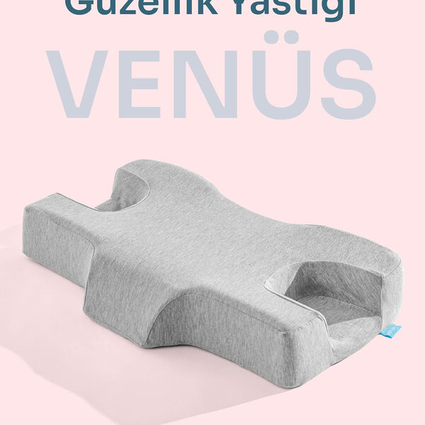 Venüs Kırışıklık Önleyici Güzellik Yastığı - Ortopedik Visco Beauty Yastık 62x38x10cm