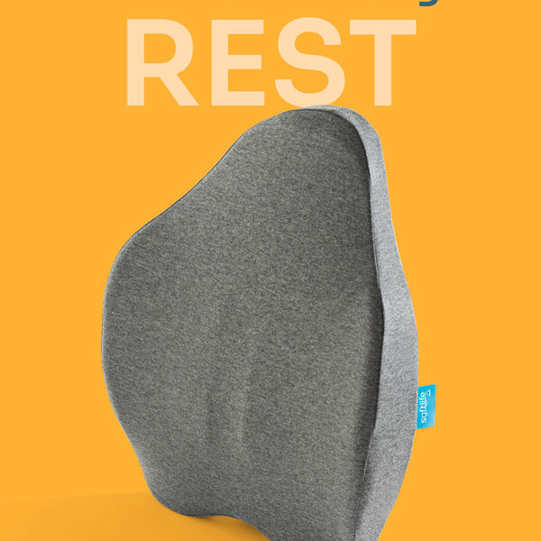 REST Ortopedik Visco Sırt ve Bel Destek Yastığı Bel Destek Minderi 54x42x9 Cm