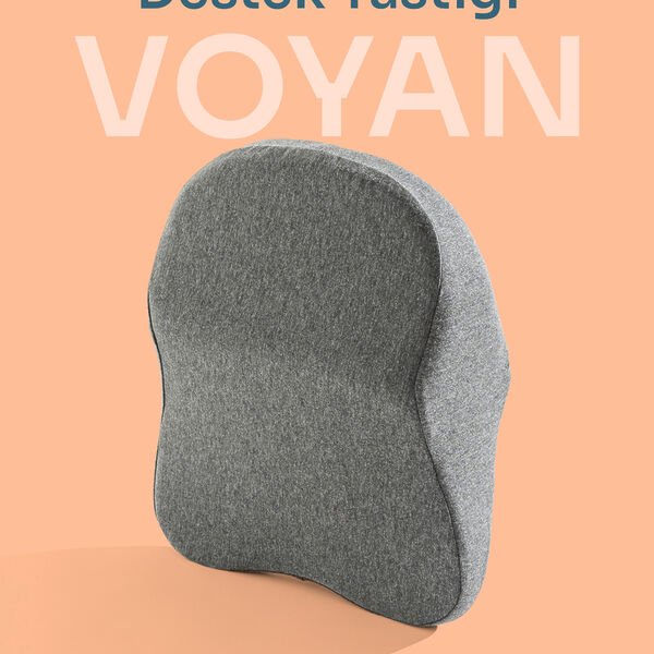 VOYAN Visco Araç Boyun Yastığı - Ortopedik Oto Koltuk Boyun Desteği 39x31x14 cm