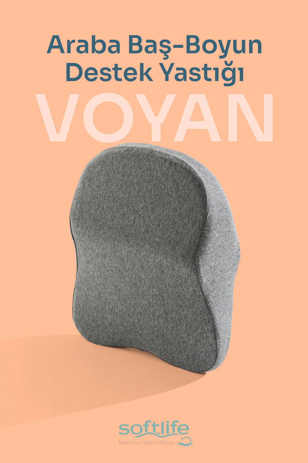 VOYAN1 VOYAN Visco Araç Boyun Yastığı - Ortopedik Oto Koltuk Boyun Desteği 39x31x14 cm - Görsel 1